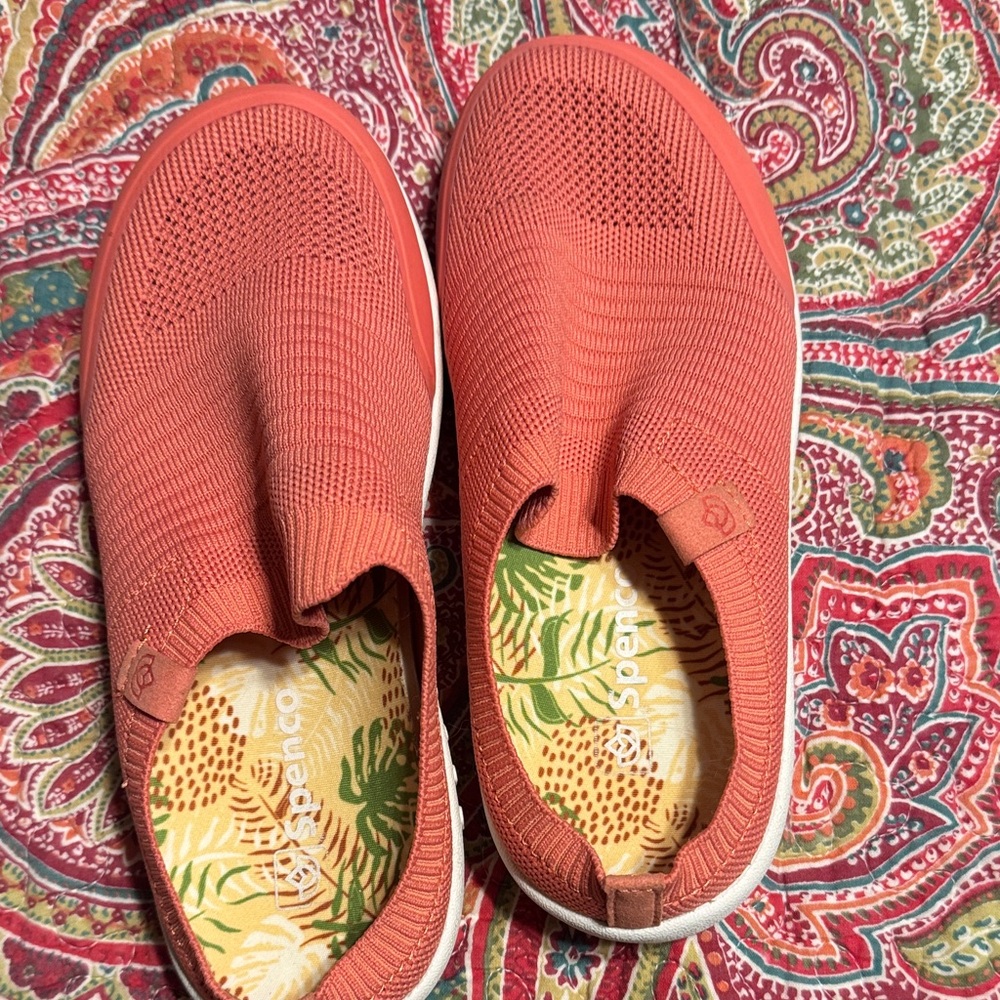 Spenco Women's Orange Knit Athletic Shoes